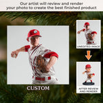 Custom Photo Baseball Player Christmas Gifts for Baseball Fans - Personalized Ornament