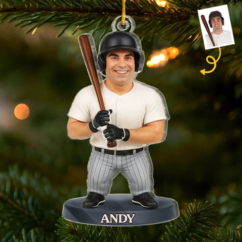 Custom Photo Acrylic Ornament - Personalized Christmas Birthday Sport Gifts For Sports Lovers - Life’s Better In A Ballpark