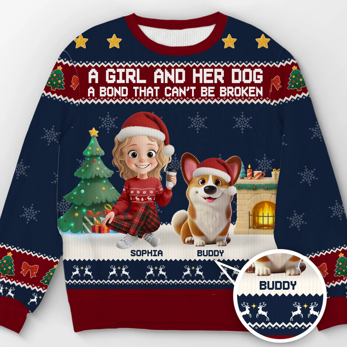 Custom Unisex Ugly Sweatshirt - Personalized  Christmas Birthday Gifts For Dog Cat Lovers, Dog Dad And Mom, Cat Owners - Forever My Fur Family