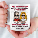 Custom Mug - Personalized Birthday Gifts For Dad, Daughter - Like Father Like Daughter