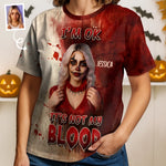 Custom Photo Unisex T-shirt - Personalized Halloween Witchy Gifts For Besties, Sisters, BFF, Family, Yourself - Haunted Vibes All Around Me