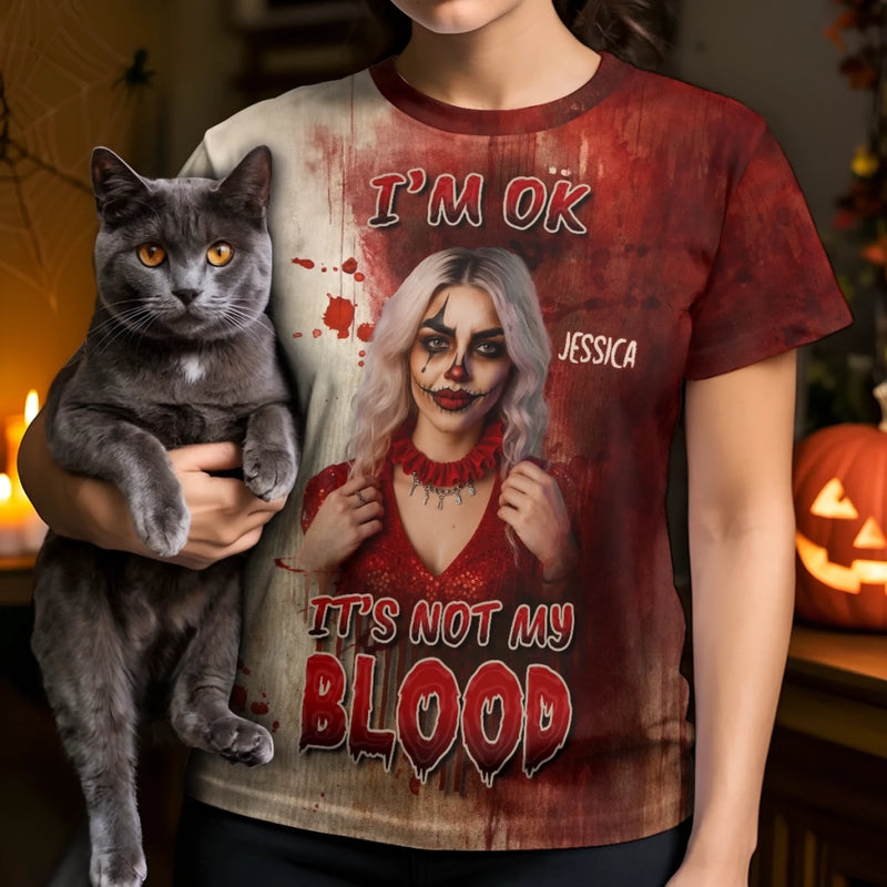 Custom Photo Unisex T-shirt - Personalized Halloween Witchy Gifts For Besties, Sisters, BFF, Family, Yourself - Haunted Vibes All Around Me