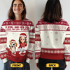 Custom Unisex Ugly Sweatshirt - Personalized  Christmas Birthday Gifts For Dog Cat Lovers, Dog Dad And Mom, Cat Owners - Life Is Better With My Fur Babies