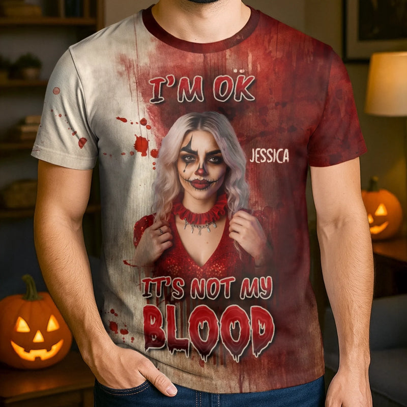 Custom Photo Unisex T-shirt - Personalized Halloween Witchy Gifts For Besties, Sisters, BFF, Family, Yourself - Haunted Vibes All Around Me