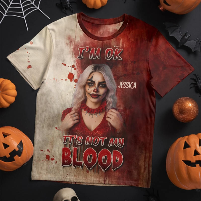 Custom Photo Unisex T-shirt - Personalized Halloween Witchy Gifts For Besties, Sisters, BFF, Family, Yourself - Haunted Vibes All Around Me