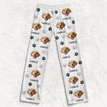 Custom Photo Pajama Pants - Personalized  Christmas Birthday Gifts For Dog Cat Lovers, Dog Dad And Mom, Cat Owners - Cozy Nights, Puppy Vibes