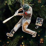 Custom Photo Baseball Christmas Gifts for Baseball Lovers - Personalized Ornament