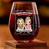 Custom Wine Glass - Personalized Best Friend Birthday Gifts For Women, Besties, Sisters, BFF - Together We Shine Brighter
