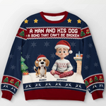 Custom Unisex Ugly Sweatshirt - Personalized  Christmas Birthday Gifts For Dog Cat Lovers, Dog Dad And Mom, Cat Owners - Santa Paws Approved
