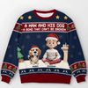 Custom Unisex Ugly Sweatshirt - Personalized  Christmas Birthday Gifts For Dog Cat Lovers, Dog Dad And Mom, Cat Owners - Santa Paws Approved