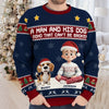 Custom Unisex Ugly Sweatshirt - Personalized  Christmas Birthday Gifts For Dog Cat Lovers, Dog Dad And Mom, Cat Owners - Santa Paws Approved