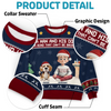 Custom Unisex Ugly Sweatshirt - Personalized  Christmas Birthday Gifts For Dog Cat Lovers, Dog Dad And Mom, Cat Owners - Santa Paws Approved