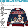 Custom Unisex Ugly Sweatshirt - Personalized  Christmas Birthday Gifts For Dog Cat Lovers, Dog Dad And Mom, Cat Owners - Santa Paws Approved