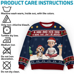 Custom Unisex Ugly Sweatshirt - Personalized  Christmas Birthday Gifts For Dog Cat Lovers, Dog Dad And Mom, Cat Owners - Santa Paws Approved