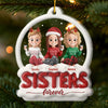 Custom Acrylic Ornament - Personalized Best Friend Christmas Birthday Gifts For Women, Besties, Sisters, BFF - Bestie Nights Glow With Cheer