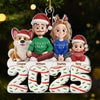 Custom Acrylic Ornament - Personalized Christmas Birthday Gifts For Family, Dog Cat Lovers - Happiness Baked Into Every Moment
