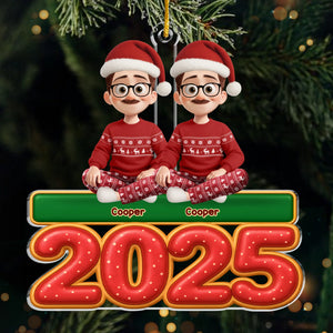 Custom Acrylic Ornament - Personalized Christmas Birthday Gifts For Family, Dog Cat Lovers - New Year, Same Goofy Crew