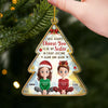 Custom Acrylic Ornament - Personalized Best Friend Christmas Birthday Gifts For Women, Besties, Sisters, BFF - Sharing Laughs Under Christmas Lights