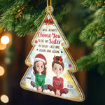 Custom Acrylic Ornament - Personalized Best Friend Christmas Birthday Gifts For Women, Besties, Sisters, BFF - Sharing Laughs Under Christmas Lights