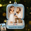 Custom Photo Acrylic Ornament - Personalized Anniversary Christmas Wedding Gifts For Husband And Wife, Him And Her - A Promise Of Forever
