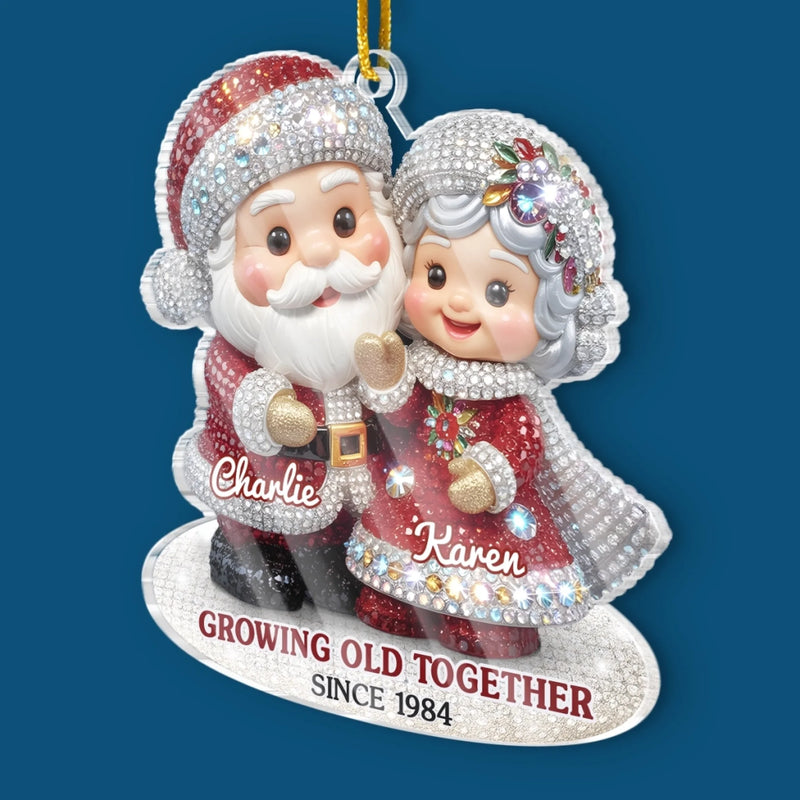Custom Acrylic Ornament - Personalized Anniversary Christmas Wedding Gifts For Husband And Wife, Him And Her - Forever Festive, Forever Us