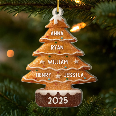 Custom Acrylic Ornament - Personalized Christmas Birthday Gifts For Mom, Dad, Kids - Joyful Loving Family