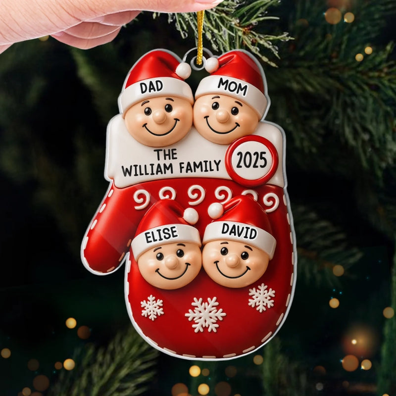 Custom Acrylic Ornament - Personalized Christmas Birthday Gifts For Mom, Dad, Kids - Family Moments Shine This Christmas