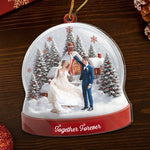 Custom Photo Acrylic Ornament - Personalized Christmas Birthday Gifts For Mom, Dad, Kids - Together Is The Best Place To Be