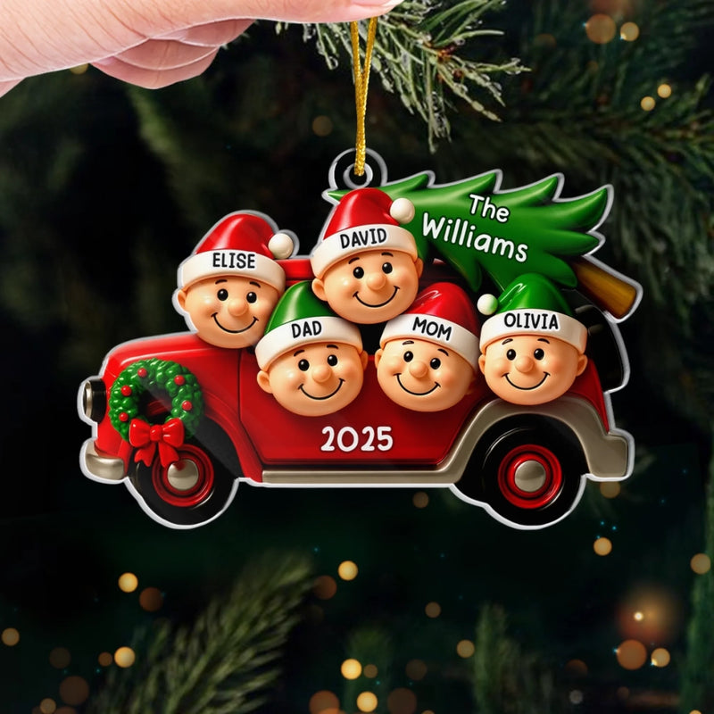 Custom Acrylic Ornament - Personalized Christmas Birthday Gifts For Mom, Dad, Kids - Together At Home For Christmas