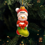 Custom Acrylic Ornament - Personalized Christmas Birthday Gifts For Mom, Dad, Kids - Warm Hearts Make Christmas Bright
