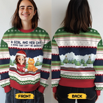 Custom Unisex Ugly Sweatshirt - Personalized  Christmas Birthday Gifts For Cat Lovers, Cat Mom And Dad - Whiskers In The Snow