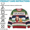 Custom Unisex Ugly Sweatshirt - Personalized  Christmas Birthday Gifts For Cat Lovers, Cat Mom And Dad - Whiskers In The Snow
