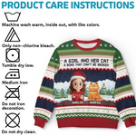 Custom Unisex Ugly Sweatshirt - Personalized  Christmas Birthday Gifts For Cat Lovers, Cat Mom And Dad - Whiskers In The Snow