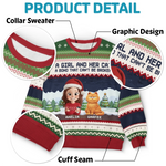 Custom Unisex Ugly Sweatshirt - Personalized  Christmas Birthday Gifts For Cat Lovers, Cat Mom And Dad - Whiskers In The Snow