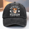 Custom Vintage Washed Denim Baseball Cap - Personalized Birthday Gifts For Dog Lovers, Dog Dad And Mom - Wag More, Bark Less