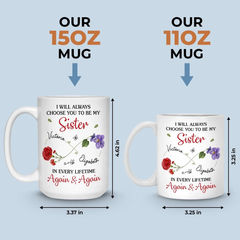 Custom Mug - Personalized Best Friend Birthday Gifts For Women, Besties, Sisters, BFF - Life’s Better With You