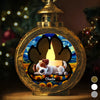 Custom Candlelight Lantern Ornament - Personalized Pet Christmas Memorial Sympathy Gifts For Dogs - Paw Prints Live In Our Hearts