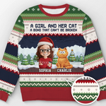 Custom Unisex Ugly Sweatshirt - Personalized  Christmas Birthday Gifts For Cat Lovers, Cat Mom And Dad - Whiskers In The Snow