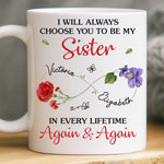 Custom Name Sister Gifts - Personalized Mugs