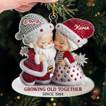 Custom Acrylic Ornament - Personalized Anniversary Christmas Wedding Gifts For Husband And Wife, Him And Her - Together, Always Merry