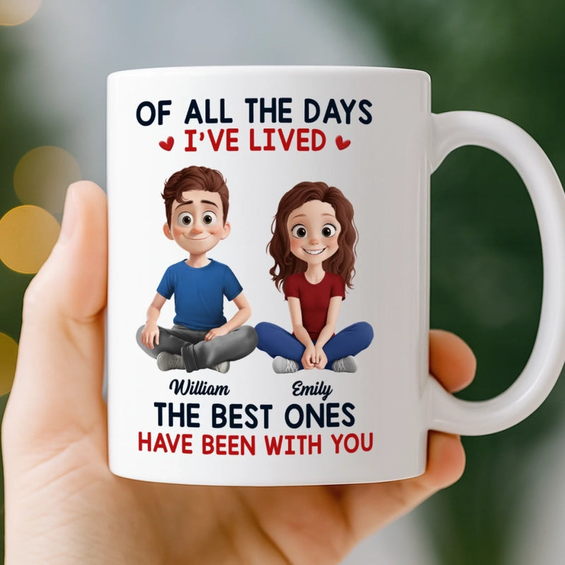 Custom Mug - Personalized Anniversary Wedding Gifts For Husband And Wife, Him And Her - Together Is My Favorite Place