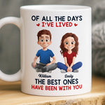 Custom Name Best Days Together Gifts - Personalized Mugs