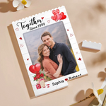 Custom Photo Anniversary Couple Gifts - Personalized Building Brick Blocks