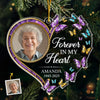 Custom Photo Acrylic Ornament - Personalized Christmas Memorial Sympathy Gifts For Loss Of Mom, Dad - A Life Cherished Always Remembered