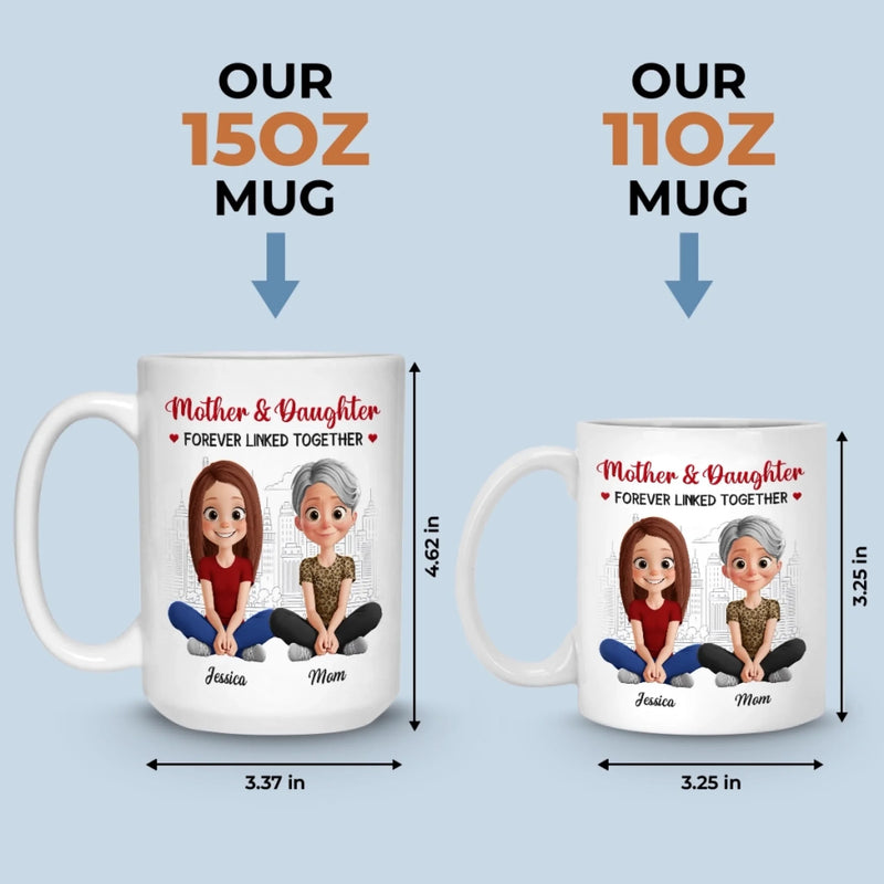 Custom Mug - Personalized Birthday Gifts For Mom, Daughter - A Mother And Daughter Forever