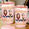 Custom 14oz Marble Mug - Personalized Birthday Gifts For Mom, Daughter - Mother Daughter Bond Shines Bright