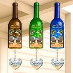 Custom Wine Bottle Wind Chime - Personalized Anniversary Wedding Gifts For Husband And Wife, Him And Her - You & Me, We Got This