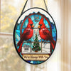 Custom Stained Glass Window Hanging Suncatcher - Personalized Christmas Memorial Sympathy Gifts For Loss Of Mom, Dad - A Journey Remembered With Grace