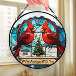 Custom Stained Glass Window Hanging Suncatcher - Personalized Christmas Memorial Sympathy Gifts For Loss Of Mom, Dad - A Journey Remembered With Grace