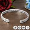 Custom Engraved Stainless Steel Cuff Bracelet - Personalized Pet Memorial Sympathy Gifts For Dogs, Cats - My Best Friend, My Angel